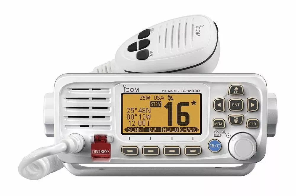 Icom Ultra Compact VHF with GPS,White• M330G WHITE