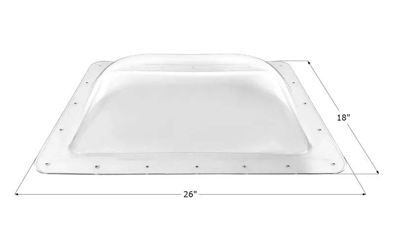 Icon RV Skylight, Clear, 26" L x 18" W• 14147