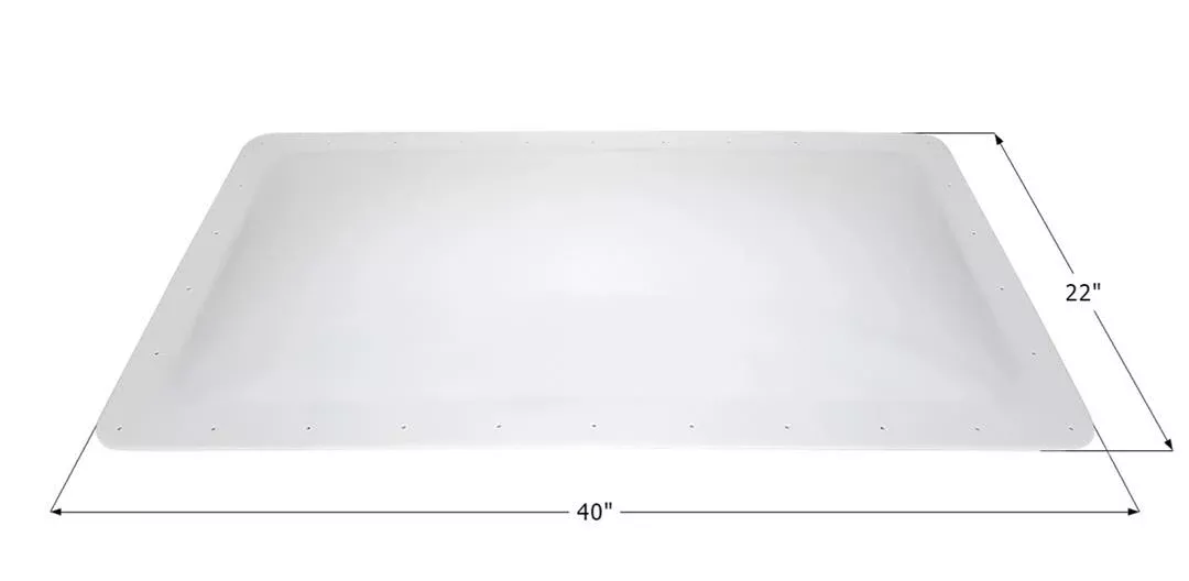 Icon RV Skylight, White, 40" L x 22" W• 14332