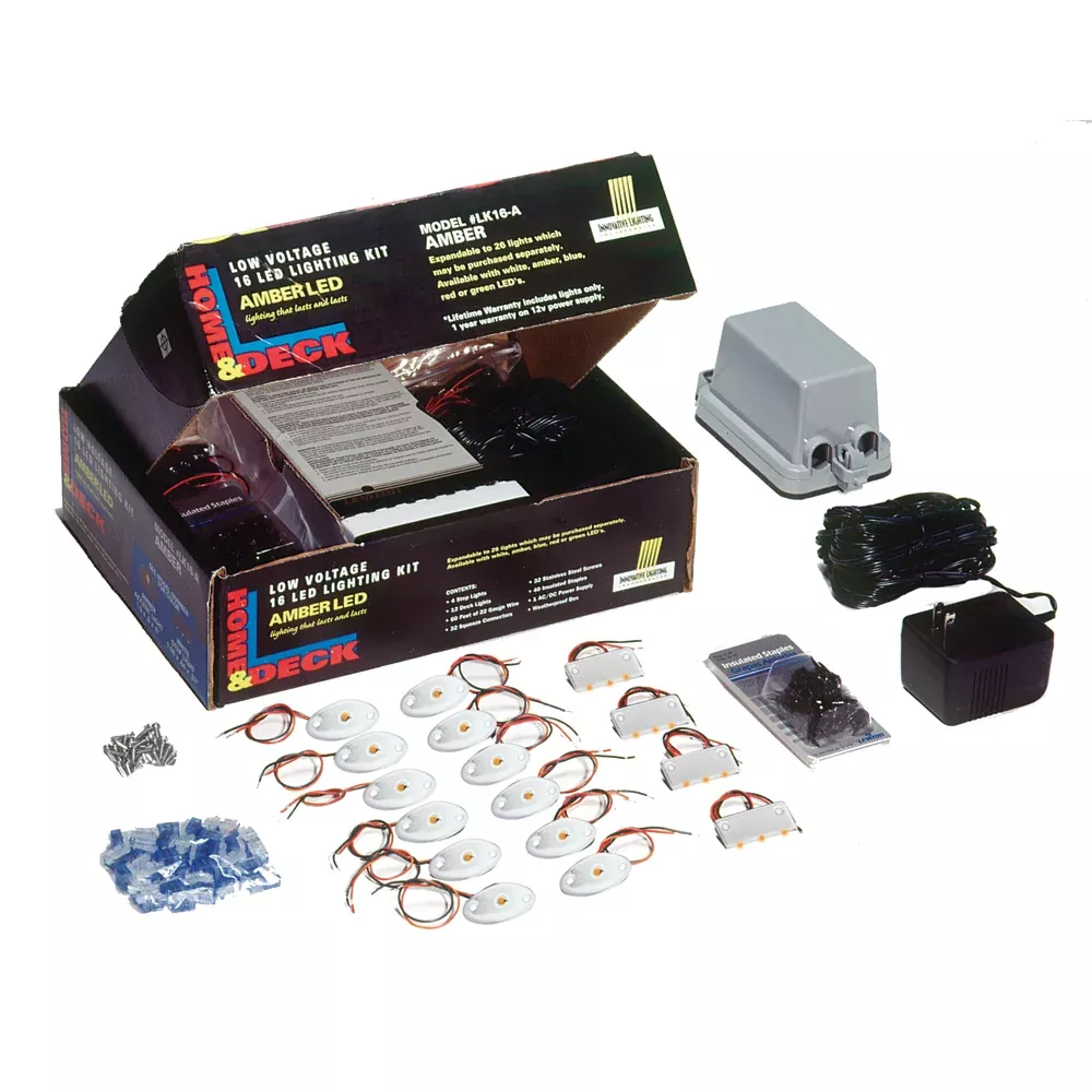 Innovative Lighting Deck & Dock LED Kit – Amber LED/White Housing [090-1100-4]