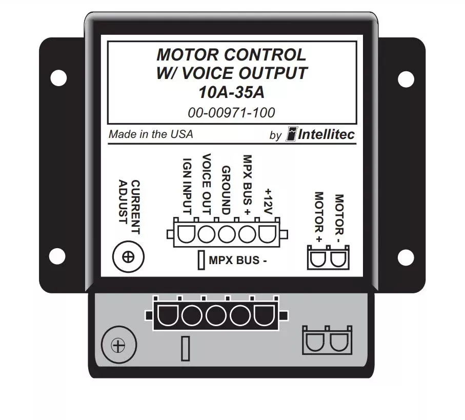 Intellitec Motor Control w/ Voice Output, 10A-35A• 00-00971-100