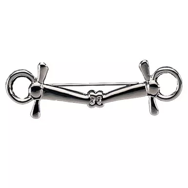 INTREPID INTERNATIONAL Exselle Full Cheek Snaffle Platinum Plate Stock Pin (246108P)