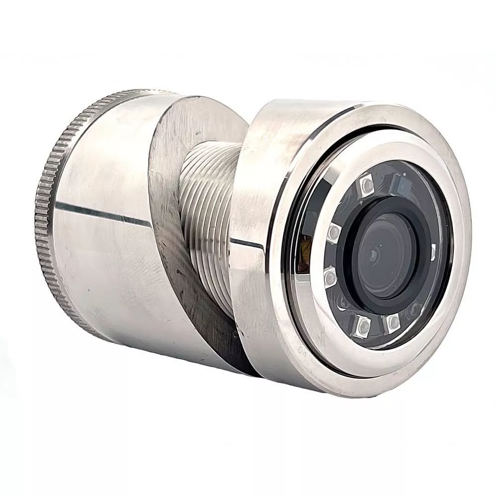 Iris 3MP Compact 316L Stainless Steel Thru-Hull/Panel IP Camera – 1.8mm Lens