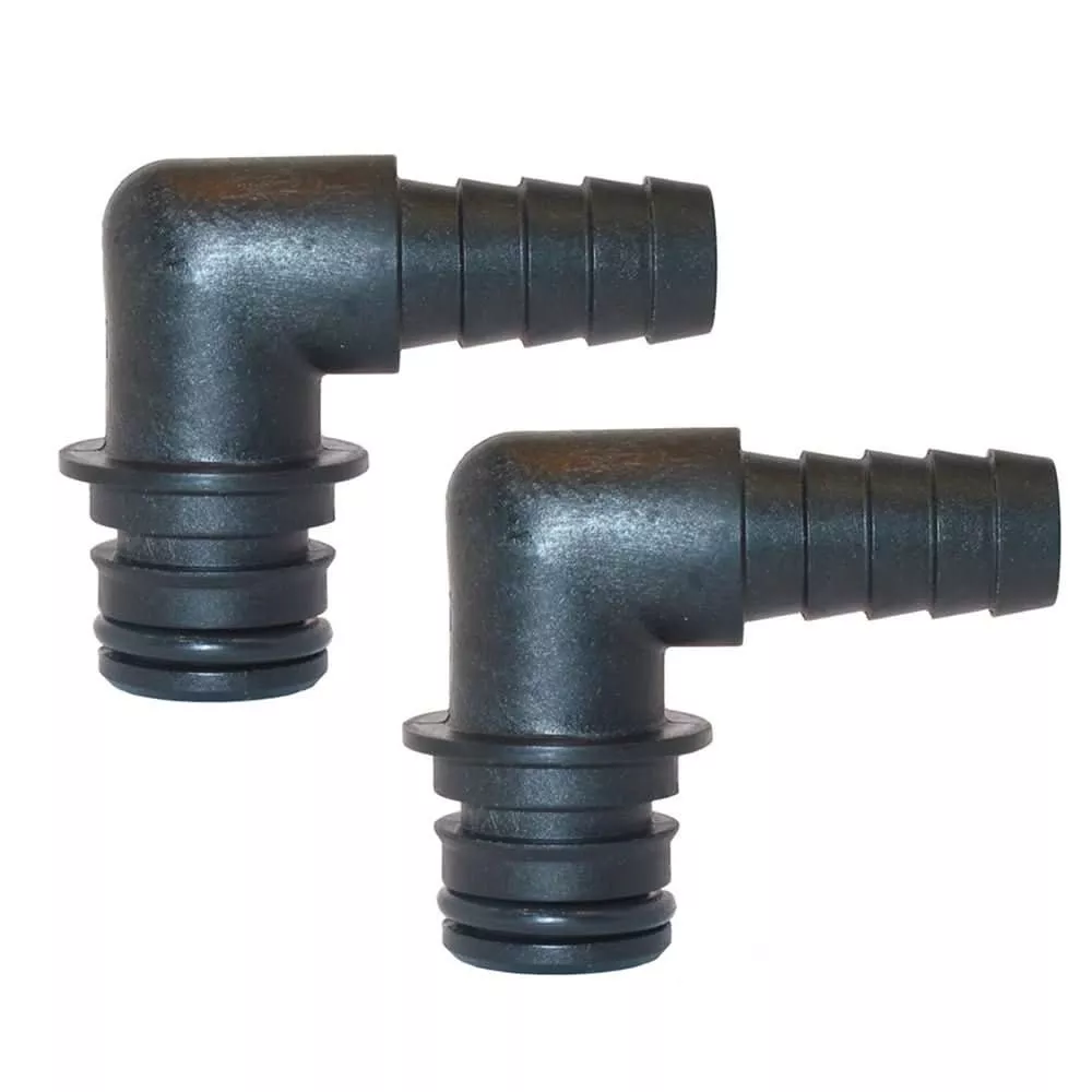 Jabsco Port Kit 90-Degree Elbow 1/2 Hose Fitting – Pair