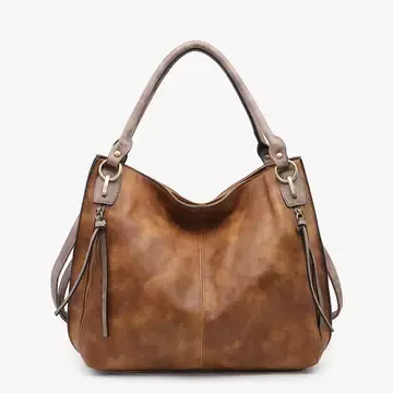 Jen & Co. Connar Vegan Distressed Tote