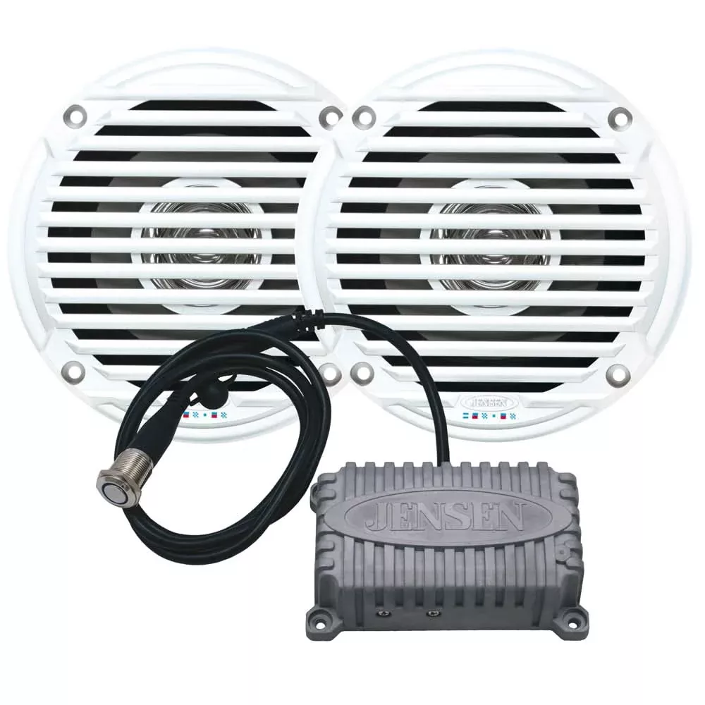 JENSEN CPM50 Bluetooth Amplifier Package with JAHD240BT 80W, 2-Channel Bluetooth Amplifier & MS5006 5" Speakers - CPM50