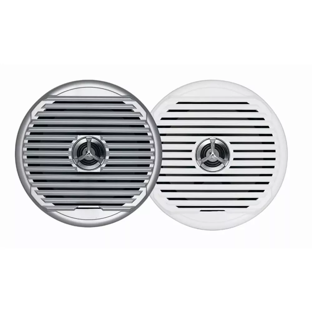 JENSENMSX65R 6.5" High Performance Coaxial Speaker - (Pair) White/Silver Grills - MSX65R