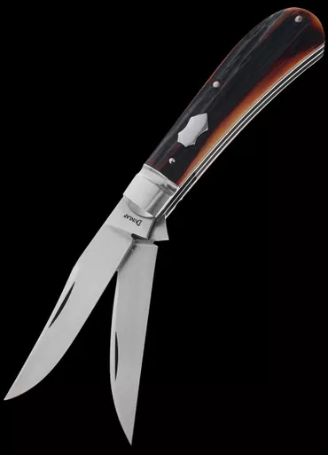 Jim Dunlap Trapper Amber Stag Custom Knife