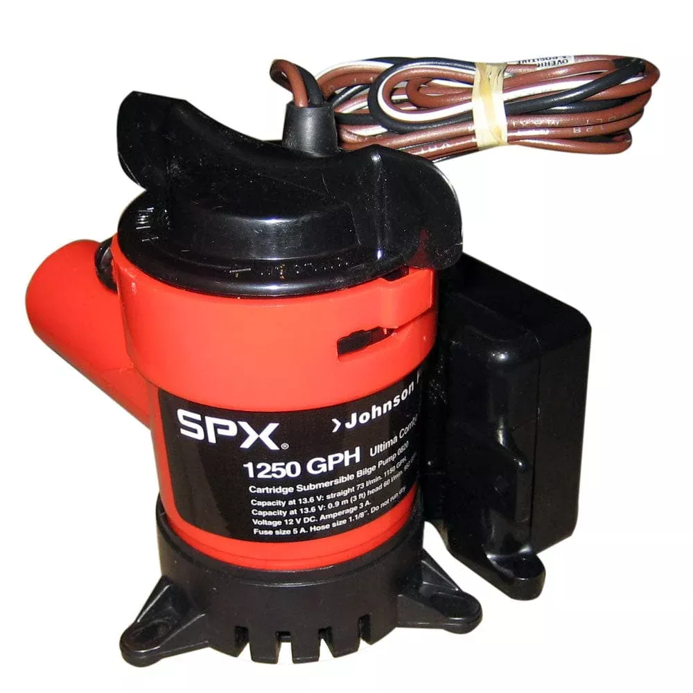 Johnson Pump 1250 GPH Ultima Combo Pump 1-1/8″ Hose 12V