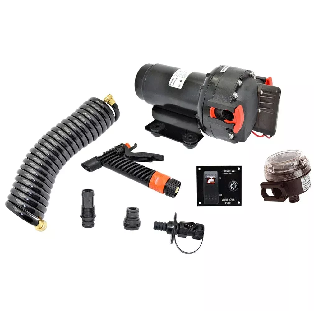 Johnson Pump Aqua Jet 5.2 GPH Washdown Pump Kit w/Hose – 12V