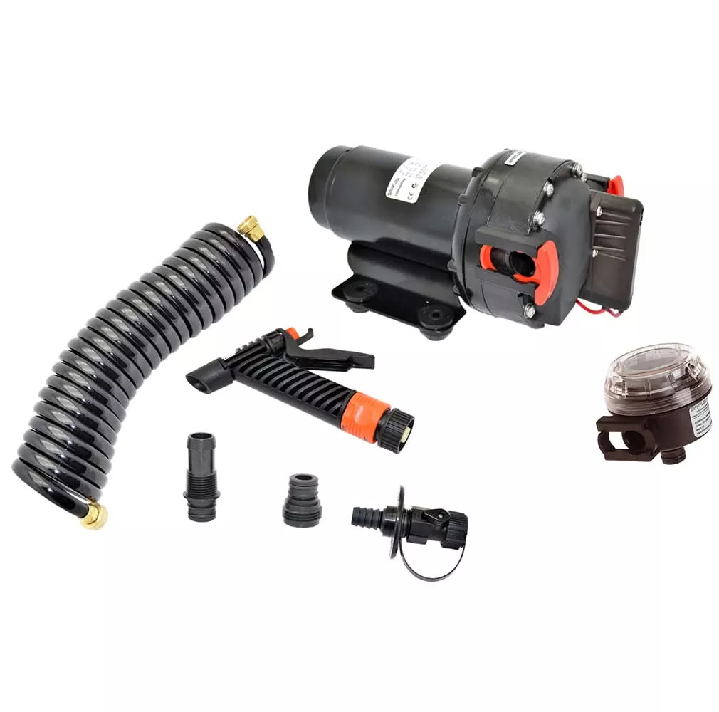 Johnson Pump Aqua Jet 5.2 GPH Washdown Pump Kit with Hose - 12V - 64534