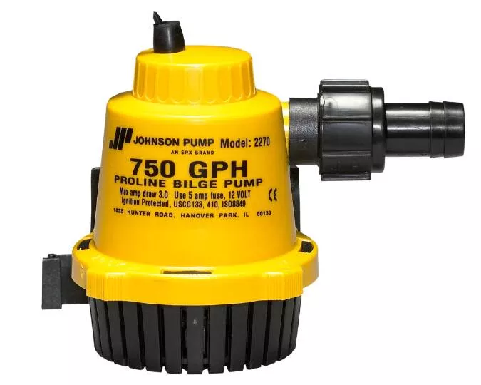 Johnson Pump Proline 12 V 750 GPH Electric Impeller Submersible Bilge Pump• 22702