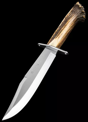 Joker Bowie Knife Hand Carved Stag Horn