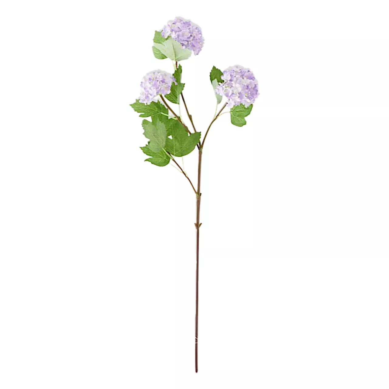 K&K Interiors 28″ Purple Snowball Hydrangea Stem – 3 Bloom Spray #13411A-PU