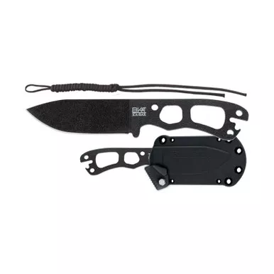 KA-BAR Becker Necker Fixed Knife 6.75" Drop Point 1095 Cro-Van Blade, Black 1095 Cro-Van Handle