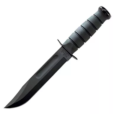 Ka-Bar Kabar Black Knife With Sheath 7" Cro-Van Metal Blade 1211