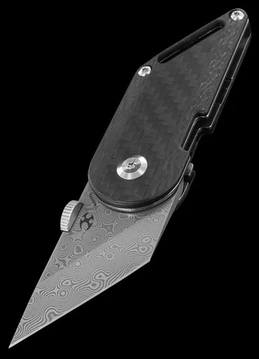 Kansept Pinkerton Dash Carbon Fibre Damast Folding Knife