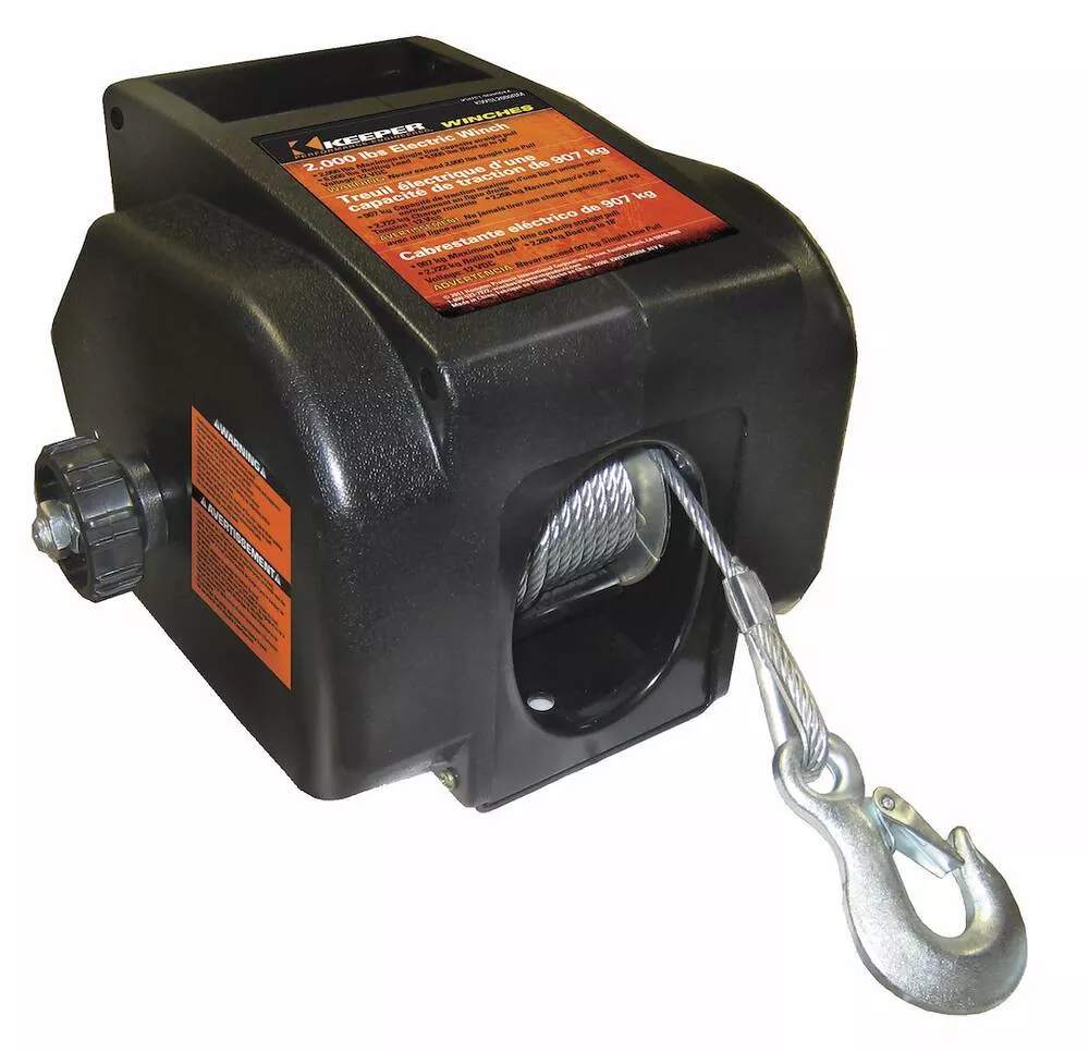Keeper Trailer Hitch Winch, 2,000 lbs. Single Line Pull Capacity• KTSL2000RM