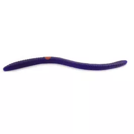 Kelly's Weedless Bass Crawler Pre-Rigged Plastic Scented Worm - Purple Wild Grape
