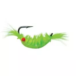 Kenders Tungsten Akua Red Eye Shrimp Jig - #8 - Chartreuse