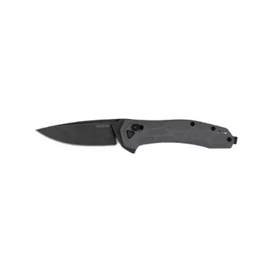Kershaw 2042 Covalent Folding Knife 3.2" D2 Black Oxide Drop Point Plain Edge Blade, Gray Glass-Filled Nylon Handle