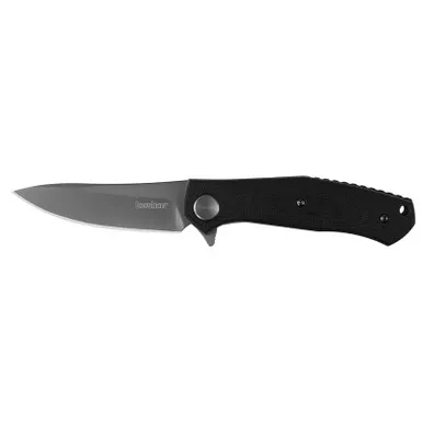 Kershaw 4020 Concierge Folding Knife Drop Point 3.25" Titanium Carbon-Nitride Coating, Satin Flats 8Cr13MoV Plain Edge Blade, Black G-10 Handle