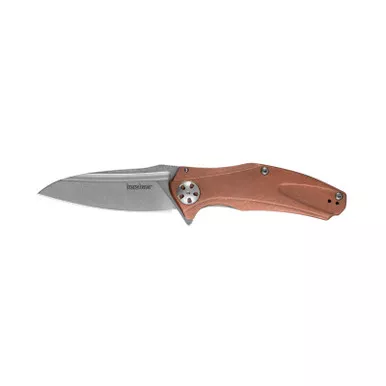 Kershaw 7007CU Natrix, Copper Folding Knife Drop Point 3.25" Stonewashed D2 Plain Edge Blade, Copper Handle