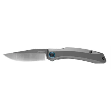 Kershaw 7010 Highball Folding Knife Drop Point 2.80" Gray PVD Coating D2 Plain Edge Blade, Gray Handle
