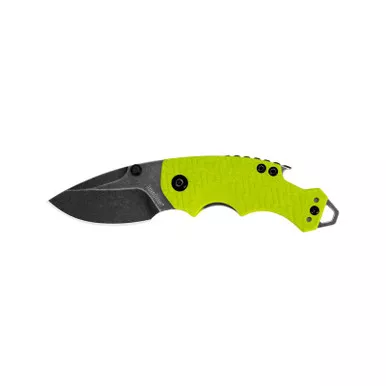 Kershaw 8700LIMEBW Shuffle, Lime Blackwash Folding Knife Drop Point 2.40" Black-Oxide BlackWash Coating 8Cr14MoV Plain Edge Blade, Lime Handle