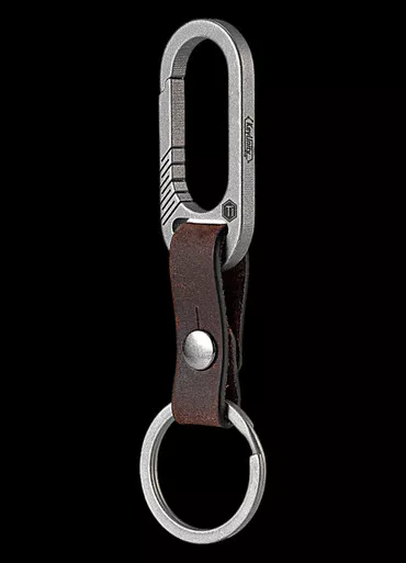 KeyUnity Carabiner Leather Keychain Holder
