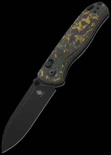 Kizer Azo Drop Bear Toxic Storm Fat Carbon Folding Knife