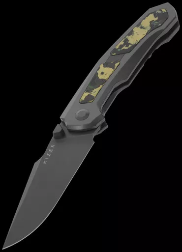 Kizer Feweed Fat Carbon Toxic Storm Folding Knife