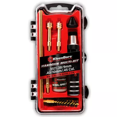 KleenBore HMK38-45 Handgun Multi-Kit for .38/.357/9mm/.40/10mm/.45 Cal