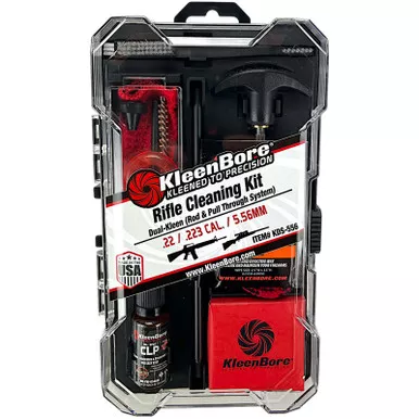 KleenBore KDS-556 Dual System Cleaning Rod & Pull Through Kit for .223 Cal/5.56mm