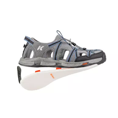 KORKERS Men's Swift Charcoal/Black Sandal with Felt Soles (OS4100BK)
