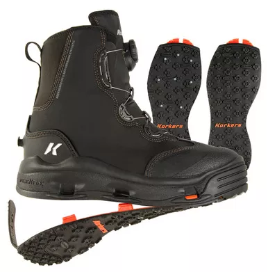 KORKERS Mens Devils Canyon Studded Kling-On Outsole Fishing Boots (FB4120)