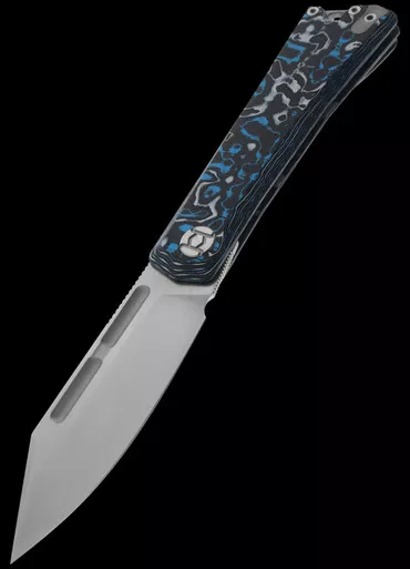 Kunwu Geezer Carbon Fibre Blue Folding Knife