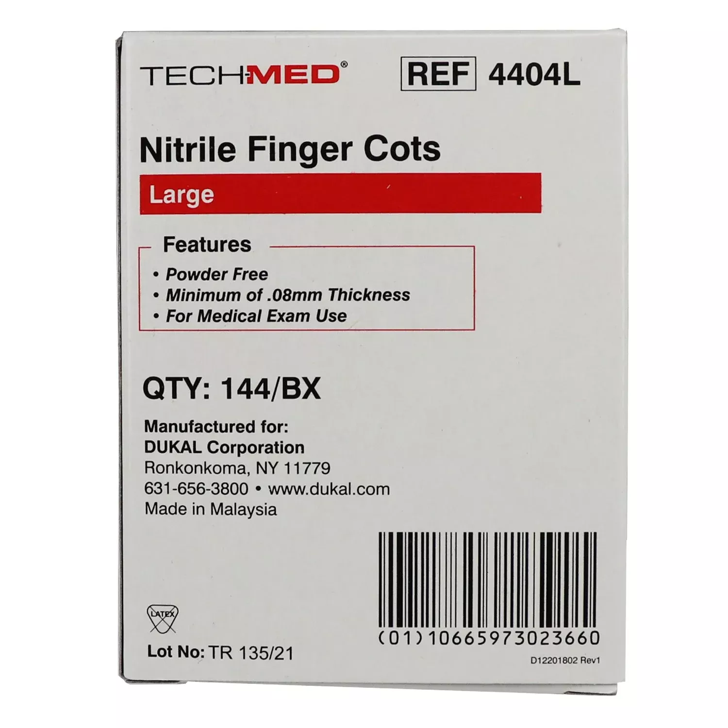 Latex Free Finger Cots – Large, Bag of 144