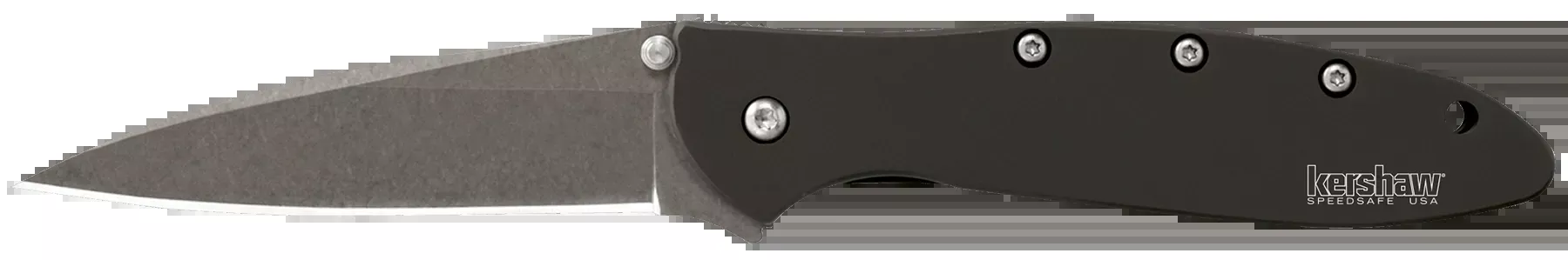 Leek 3″ Folding Drop Point Plain Blade Knife – Aluminum