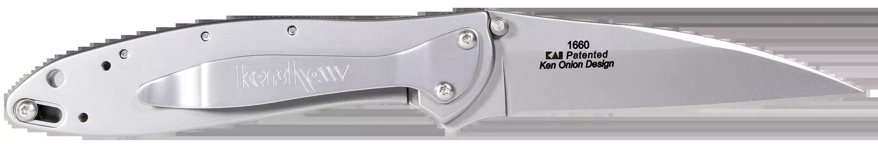 Leek 3" Folding Drop Point Plain Blade Knife - Bead Blasted Steel