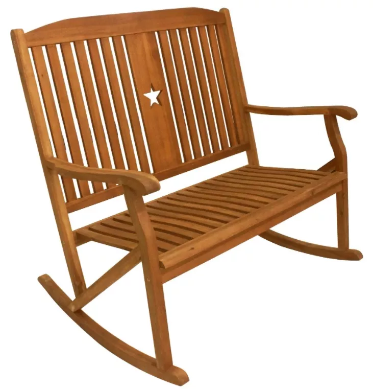 Leigh Country Sequoia Bench Rocker w/Star #TX 36102