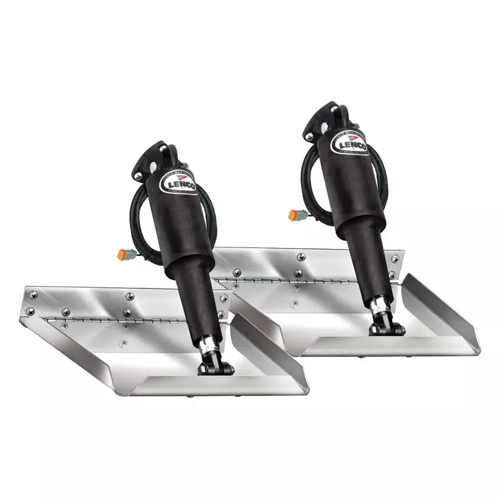 Lenco 12″ x 9″ Electro-Polished Edge Mount Trim Tab Kit – 15115-101