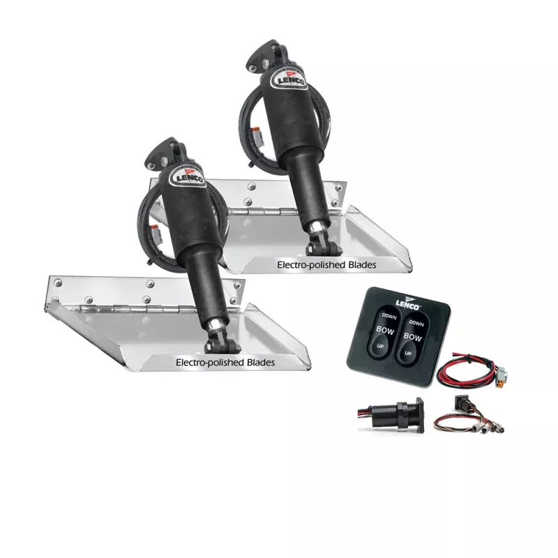 Lenco 18 x 14 Standard Performance Trim Tab Kit w/Standard Tactile Switch Kit 12V