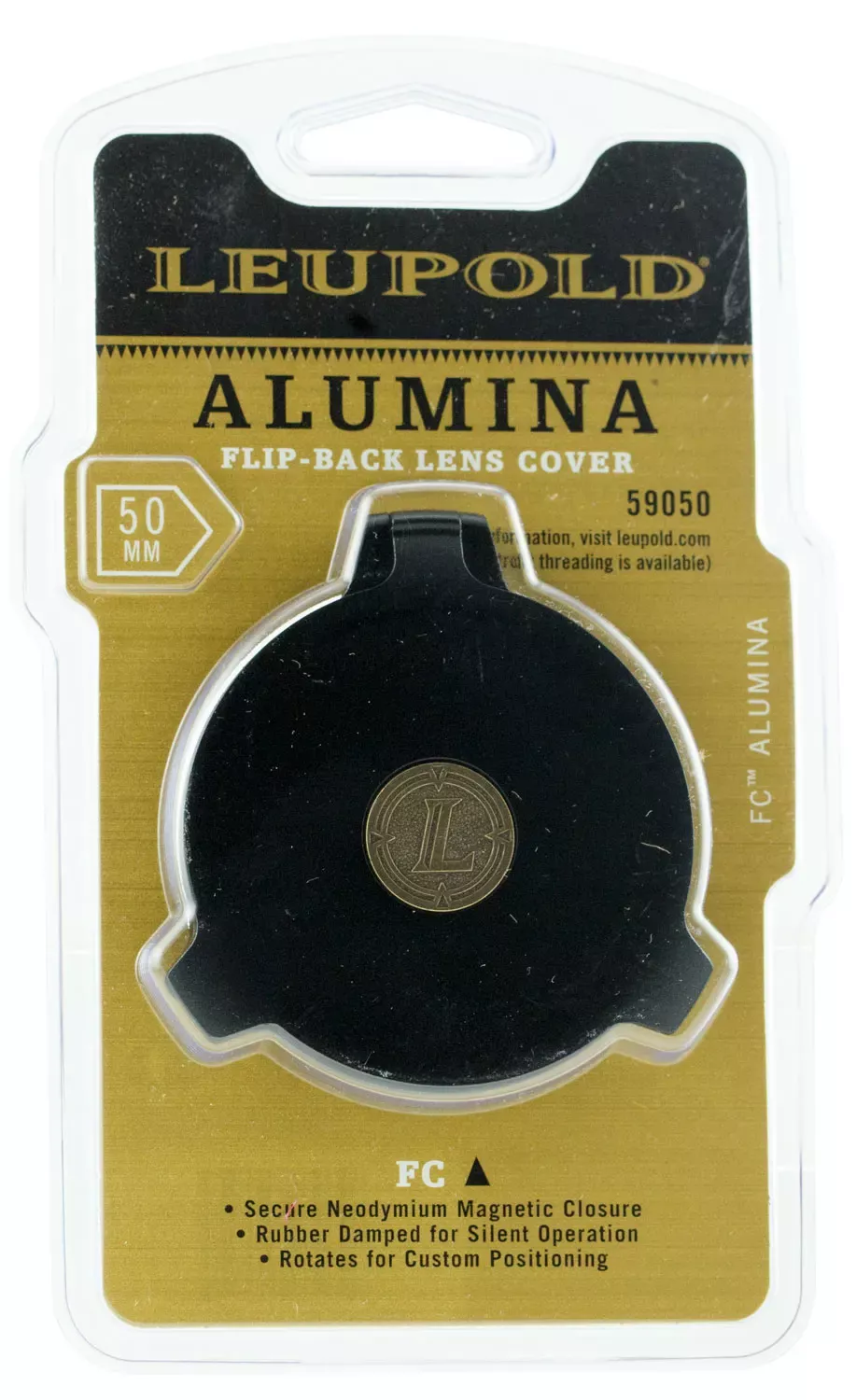 Leupold AluminaMatte Black Aluminum Flip Open 50mm Obj.