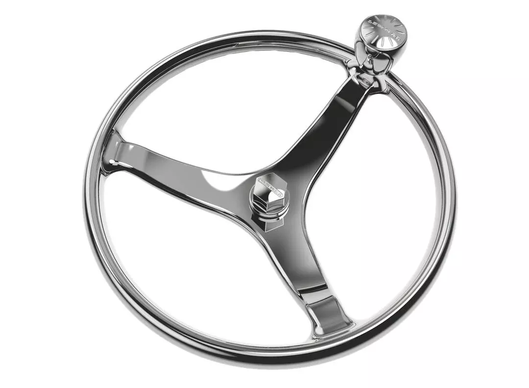 Lewmar 13.5" Powerboat Steering Wheel with PowerGrip Control Knob and 5/8" Nut• 89700820