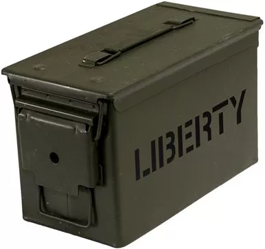 Liberty Safe Ammo Cannister Storage Box .50 Caliber 6″ x 11.5″ x 7