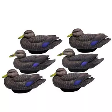 LIFETIME DECOYS LTD520 FLEXFLOAT BLACK DUCK DECOYS 6 PACK