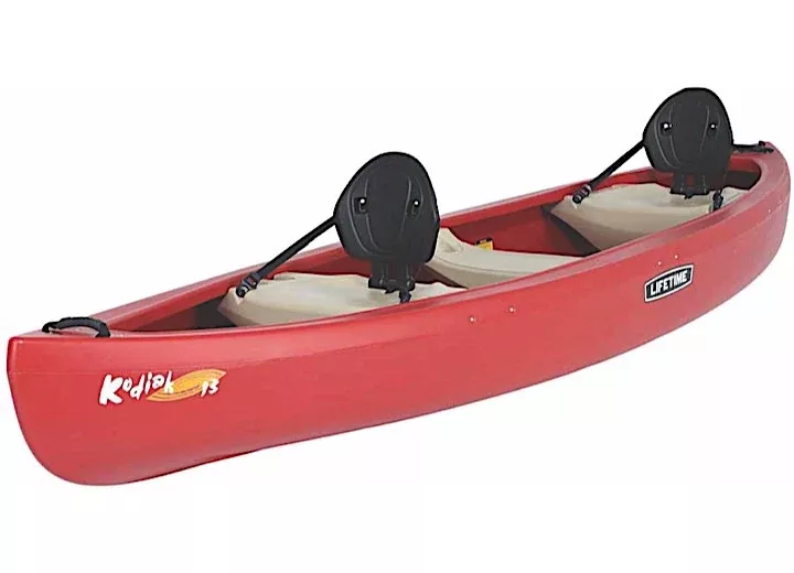 Lifetime Kodiak 130 Canoe with Paddles – Red• 90658