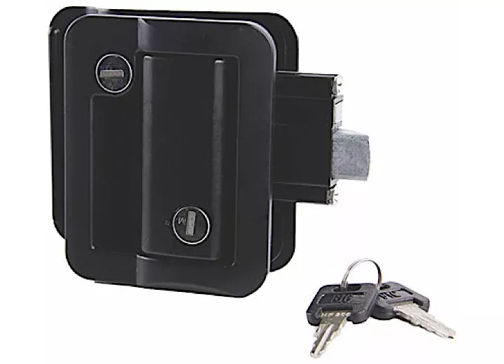Lippert Global Entry Door Latch for Travel Trailers - Black• 2020102689