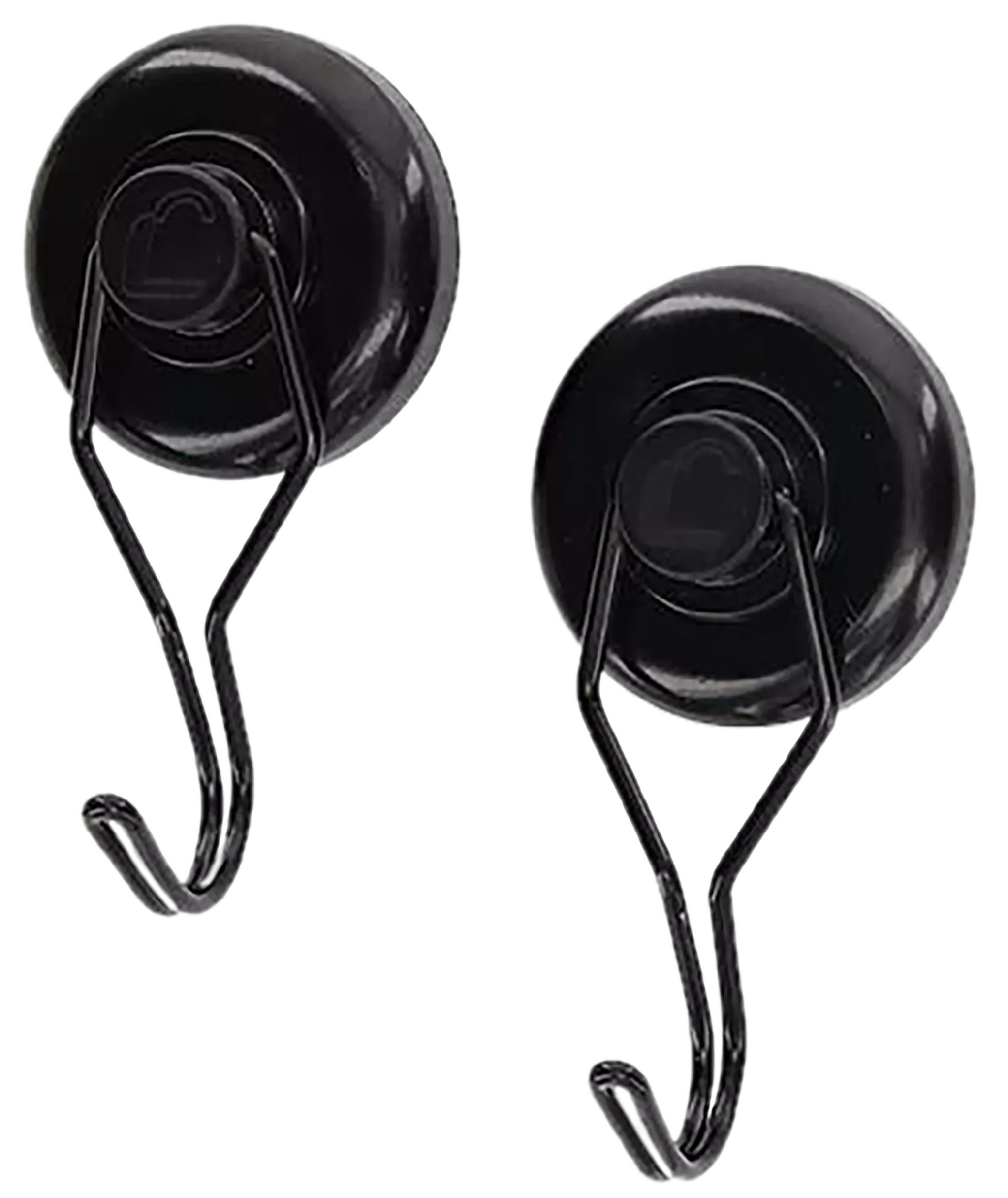 Lockdown Black Steel Magnetic Hooks - 2 Pack